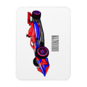 Magnet Flexible Illustration de voiture de course professionnelle (Vertical)
