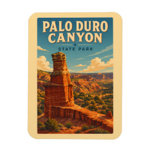 Magnet Flexible Illustration de voyage du canyon de Palo Duro au T