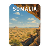 Illustration de voyage vintage sur la Somalie