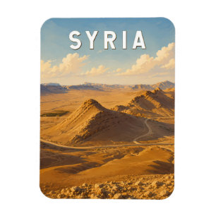 Magnet Flexible Illustration de voyage vintage Syrie
