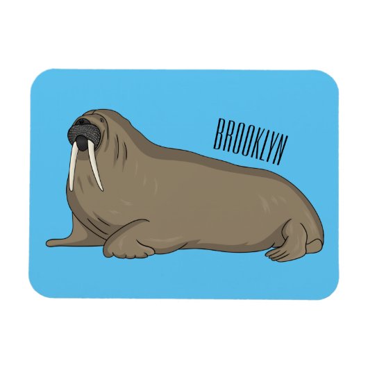 Magnet Flexible Illustration de Walrus (Horizontal)