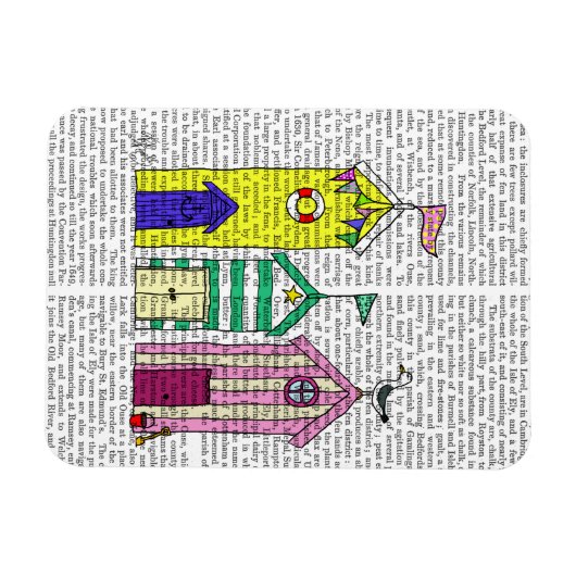 Magnet Flexible Illustration des Beach Huts 1 (Horizontal)