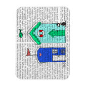 Magnet Flexible Illustration des Beach Huts 2 (Vertical)