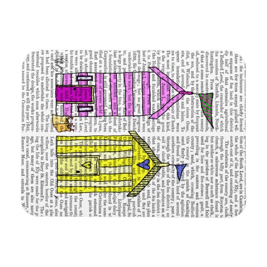 Magnet Flexible Illustration des Beach Huts 3 (Horizontal)