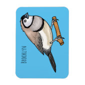 Magnet Flexible Illustration d'oiseau à deux barreaux (Vertical)