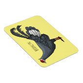 Magnet Flexible Illustration d'oiseau de faisan à oreilles bleues (Côté Droit)