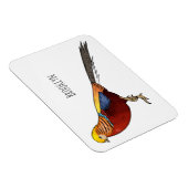 Magnet Flexible Illustration d'oiseau de faisan doré (Côté Droit)