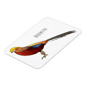 Magnet Flexible Illustration d'oiseau de faisan doré (Côté Gauche)