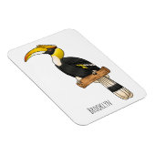 Magnet Flexible Illustration d'oiseau de grande corneille (Côté Droit)