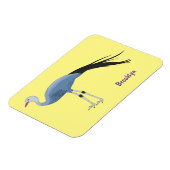 Magnet Flexible Illustration d'oiseau de grue bleue (Côté Gauche)