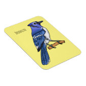 Magnet Flexible Illustration d'oiseau de jay bleu (Côté Droit)