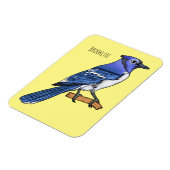 Magnet Flexible Illustration d'oiseau de jay bleu (Côté Gauche)