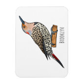 Magnet Flexible Illustration d'oiseau de scintillement du Nord (Vertical)