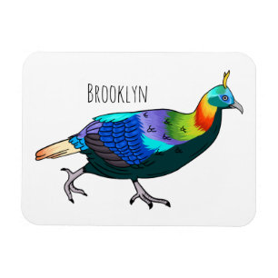 Magnet Flexible Illustration d'oiseau monal himalayen