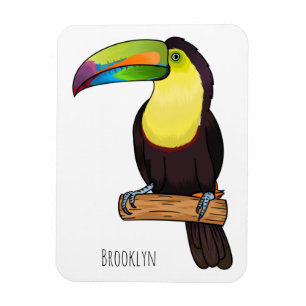 Magnet Flexible Illustration d'oiseau toucain à bec de Keel
