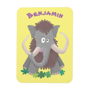 Magnet Flexible Illustration drôle de mammouth laineux