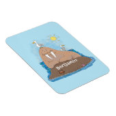 Magnet Flexible Illustration drôle de morse joyeux (Côté Droit)