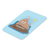 Magnet Flexible Illustration drôle de morse joyeux (Côté Gauche)