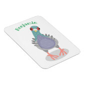 Magnet Flexible Illustration drôle de pigeon curieux (Côté Droit)
