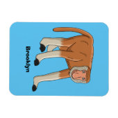 Magnet Flexible Illustration drôle de singe proboscis (Horizontal)