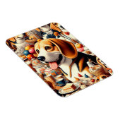 Magnet Flexible Illustration du Beagle rétro (Côté Droit)