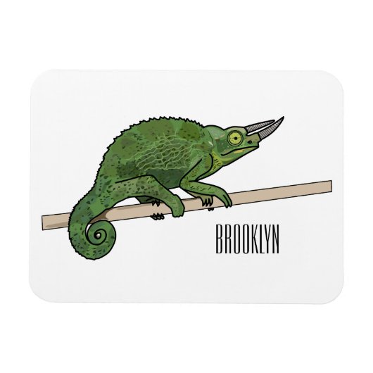 Magnet Flexible Illustration du caméléon de Jackson (Horizontal)