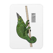 Magnet Flexible Illustration du caméléon de Jackson (Vertical)