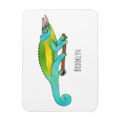 Magnet Flexible Illustration du caméléon de Jackson (Vertical)