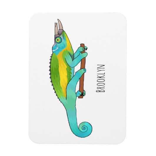 Magnet Flexible Illustration du caméléon de Jackson (Vertical)
