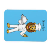 Magnet Flexible Illustration du chef mignon lion (Horizontal)