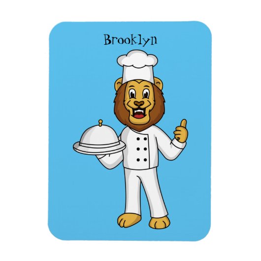 Magnet Flexible Illustration du chef mignon lion (Vertical)