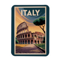 Illustration du Colisée d'Italie Art de voyage vin