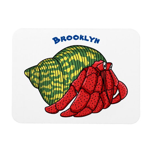 Magnet Flexible Illustration du crabe mignon (Horizontal)