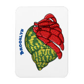 Magnet Flexible Illustration du crabe mignon (Vertical)