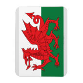 Magnet Flexible Illustration du drapeau national du Pays de Galles (Vertical)