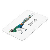 Magnet Flexible Illustration du faisan de Lady Amherst (Côté Gauche)