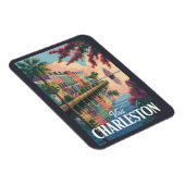 Magnet Flexible Illustration du front de mer de Charleston en Caro (Côté Droit)