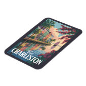 Magnet Flexible Illustration du front de mer de Charleston en Caro (Côté Gauche)
