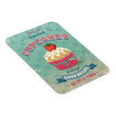 Magnet Flexible Illustration du panneau de cupcakes vintages (Côté Droit)
