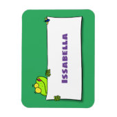 Magnet Flexible Illustration du panneau de grenouille verte mignon (Vertical)
