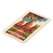 Magnet Flexible Illustration du parc historique d'Ayutthaya Art de (Côté Gauche)