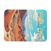 Magnet Flexible Illustration du parc national de Death Valley Retr (Horizontal)