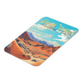Magnet Flexible Illustration du parc national de Death Valley Retr (Côté Gauche)