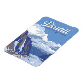 Magnet Flexible Illustration du parc national de Denali Voyage Vin (Côté Gauche)