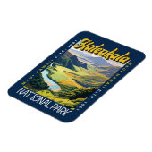 Magnet Flexible Illustration du parc national de Haleakala en état (Côté Gauche)