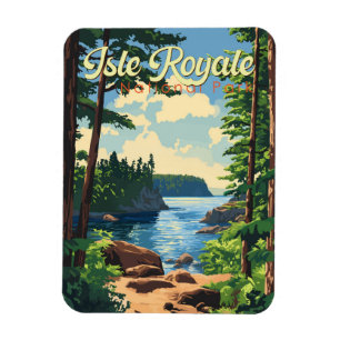 Magnet Flexible Illustration du parc national de l'Isle Royale Art