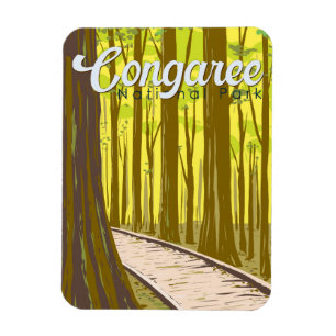 Magnet Flexible Illustration du parc national du Congaree Voyage V