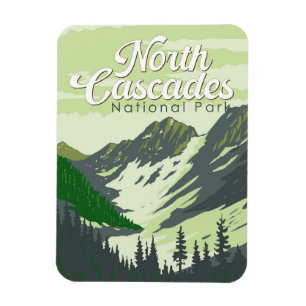Magnet Flexible Illustration du parc national North Cascades Voyag