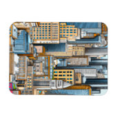 Magnet Flexible Illustration du paysage urbain de New York (Horizontal)