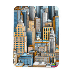 Magnet Flexible Illustration du paysage urbain de New York